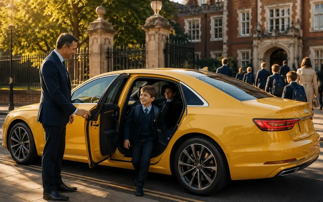 What is a school run taxi service, and how does it work?